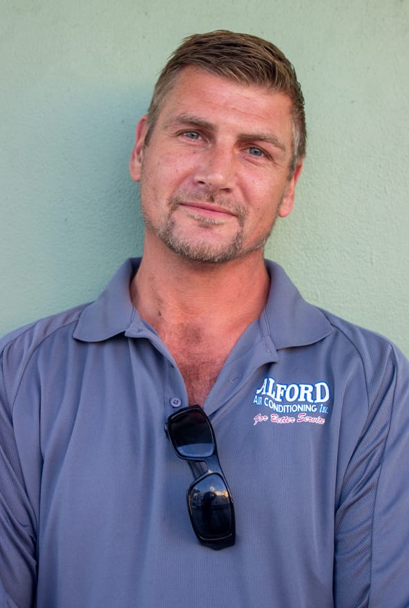 Brian Santaniello, Technician at the Jupiter AC Experts Alford Air Conditioning